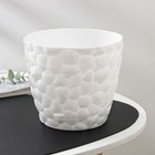 Горшок для цветов с поддоном «Камни», 2.6 л, пластиковый, белый - Фото 2