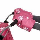 Санки коляска «Pikate. Снежинки», цвет малиновый - Фото 5
