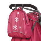 Санки коляска «Pikate. Снежинки», цвет малиновый - Фото 6