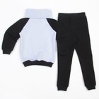 Костюм для мальчика (толстовка, брюки), рост 116 см, цвет черно-белый ОЕ-103 - Фото 8
