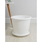 Горшок для цветов с поддоном «Альтернатива. Афина», 11 л, пластиковый, белый - Фото 1