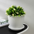 Горшок для цветов с поддоном «Альтернатива. Афина», 3 л, пластиковый, белый - Фото 1