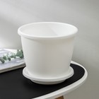 Горшок для цветов с поддоном «Альтернатива. Афина», 3 л, пластиковый, белый - Фото 2