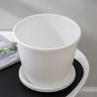 Горшок для цветов с поддоном «Альтернатива. Афина», 5.5 л, пластиковый, белый - Фото 2