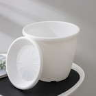 Горшок для цветов с поддоном «Альтернатива. Афина», 5.5 л, пластиковый, белый - Фото 3