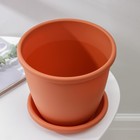 Горшок для цветов с поддоном «Альтернатива. Афина», 5.5 л, пластиковый, коричневый - Фото 3