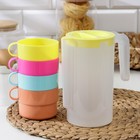 Набор для напитков Альтернатива «Турист», 5 предметов: кувшин 1 л, 4 кружки 300 мл, пластик, МИКС - Фото 2