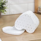 Подставка под столовые приборы Альтернатива «Сердце», 17×18.5×15.5 см, пластик, белая - Фото 5