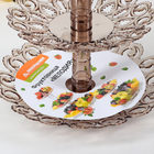 Этажёрка для фруктов Альтернатива «Мелодия», 3-х ярусная, d=16 см, 21 см, 27 см, коричневая - Фото 4