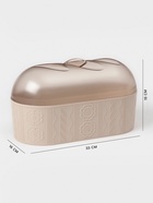 Хлебница с крышкой Альтернатива «Меланж», 33×16×19 см, пластик, бежевая - Фото 2