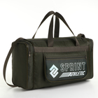 Сумка спортивная мужская на молнии, 3 наружных кармана, средний размер, цвет хаки - Фото 1