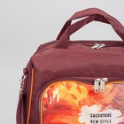 Чемодан малый 20" с сумкой, отдел на молнии, наружный карман, с расширением, цвет бордовый - Фото 10