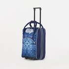 Чемодан малый 20" с сумкой, отдел на молнии, наружный карман, цвет синий - Фото 2