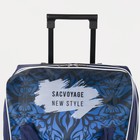 Чемодан малый 20" с сумкой, отдел на молнии, наружный карман, цвет синий - Фото 7