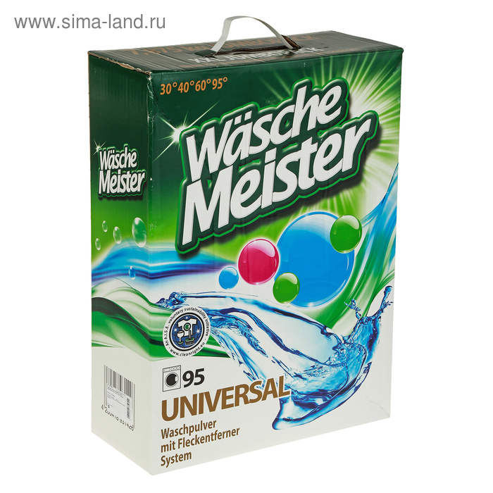 Стиральный порошок WascheMeister Universal универсальный, пакет, УЦЕНКА, 7,875 кг - Фото 1