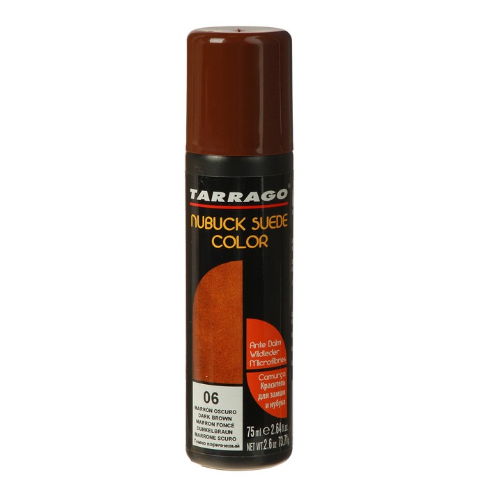 Краска для замши Tarrago Nubuck Color 006, цвет тёмно-коричневый, 75 мл - фото 1909822034