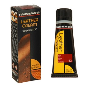 Крем для обуви Tarrago Leather Cream 012, ТС087/75-012, Красный, туба с губкой, 75 мл