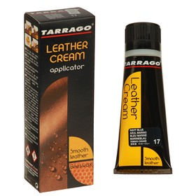 Крем для обуви Tarrago Leather Cream 017, цвет тёмно-синий, туба с губкой, 75 мл