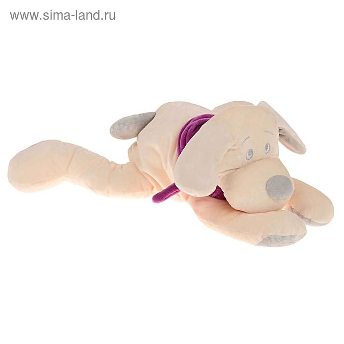 Мягкая игрушка «Собака», цвет белый/фиолетовый, 45 см - Фото 1