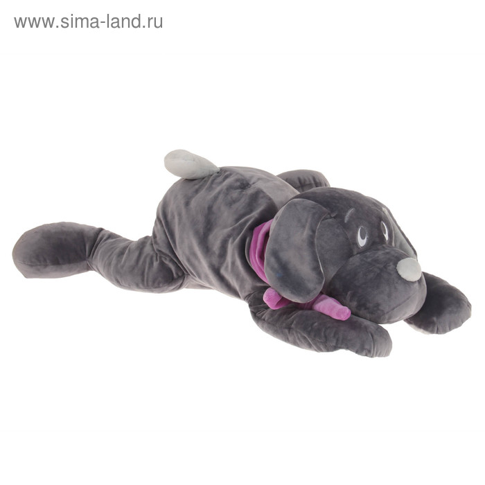 Мягкая игрушка "Собака", цвет серый/фиолетовый, 60 см - Фото 1