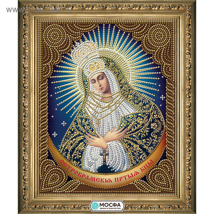 Схема для вышивки бисером "Икона Остробрамская Богородица" 15х19 - Фото 1