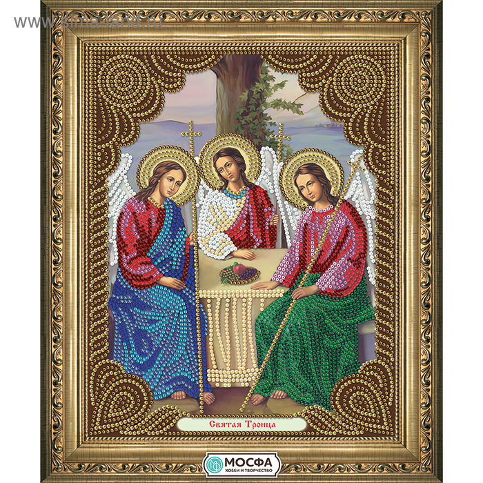 Схема для вышивки бисером "Икона Святая Троица" 15х19 - Фото 1