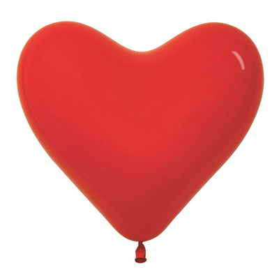 Шар латексный 12" "Сердце", пастель, набор 25 шт., цвет красный