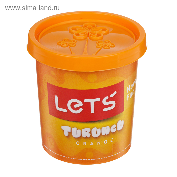 Тесто для лепки 150 гр, крышка-форма, цвет оранжевый - Фото 1