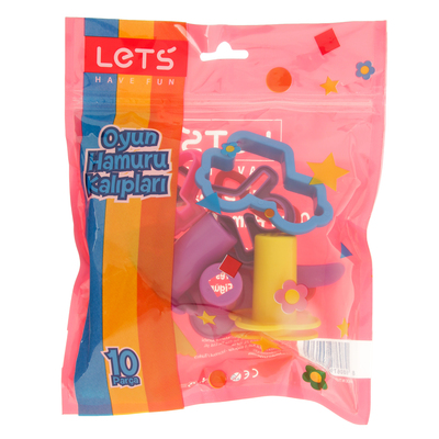 Формочки для лепки, набор 4 шт., 3 пресса, 2 инструмента, цвета МИКС