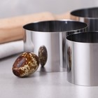 Набор форм для выпечки и выкладки «Круг», d=10 см, h=5 см, нержавеющая сталь, 4 шт. - Фото 4