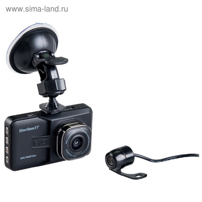 Видеорегистратор SilverStone F1 NTK-9000F Duo, две камеры, 3", обзор 120°, 1920x1080 - Фото 1