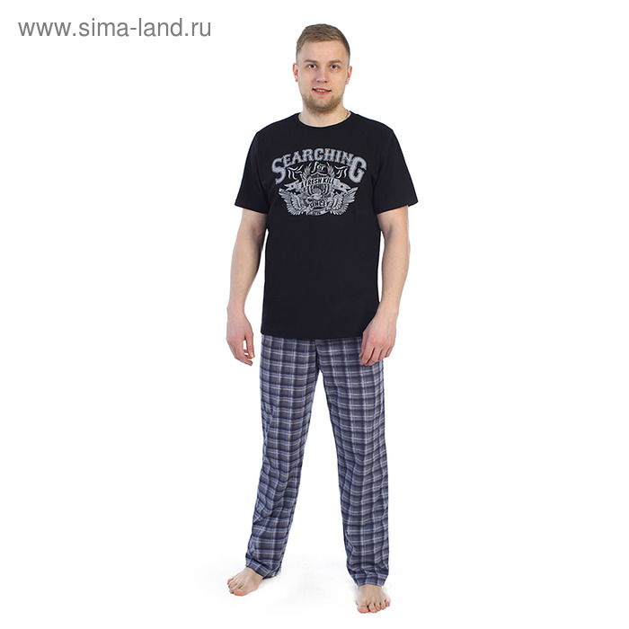 Комплект мужской (футболка, брюки) 945а цвет сине-серый, р-р 50 - Фото 1