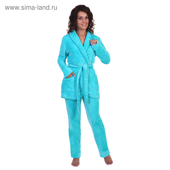Комплект женский «Василиса» (жакет, брюки), цвет ментол, размер 46 - Фото 1