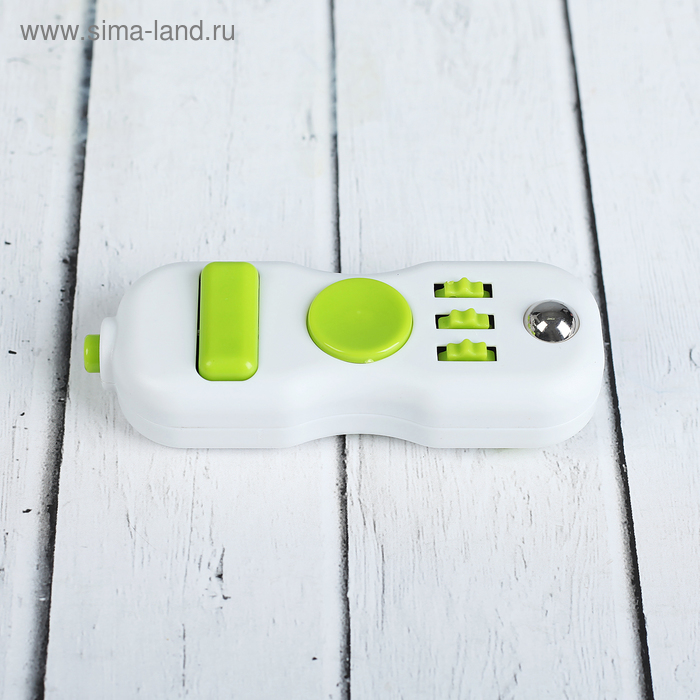 Джойстик-антистресс, зелёные кнопки, цвет белый - Фото 1