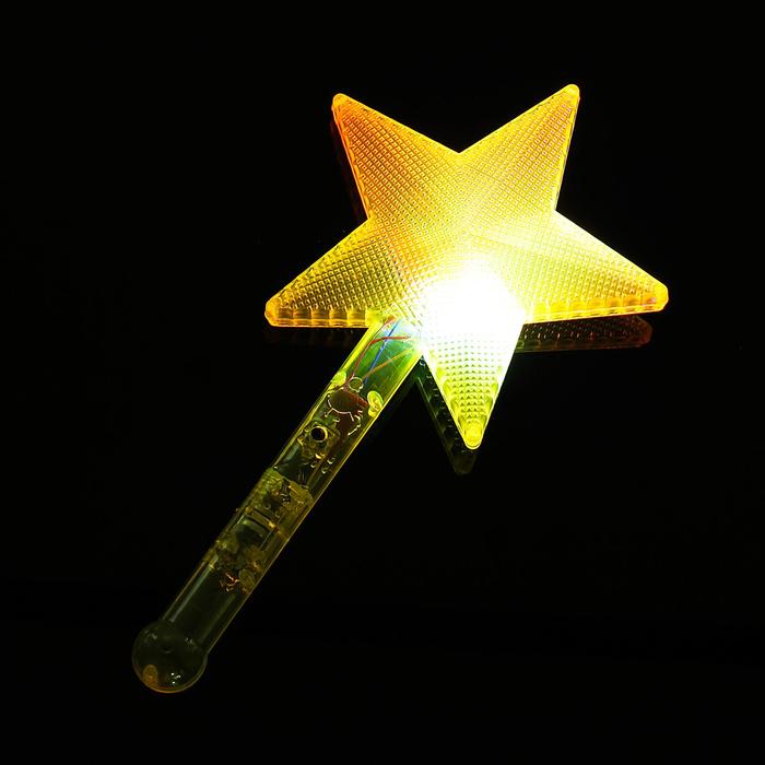 Палочка световая «Звезда», цвет жёлтый - фото 1884816313