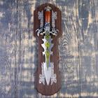 Сувенирный меч на планшете, резное лезвие с рисунком, когти орла на рукояти, клинок 41 см - фото 317814480