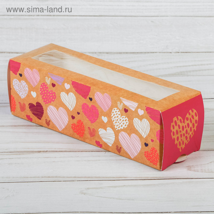 Коробочка для макарун «Моя тебе любовь», 18 х 5,5 х 5,5 см