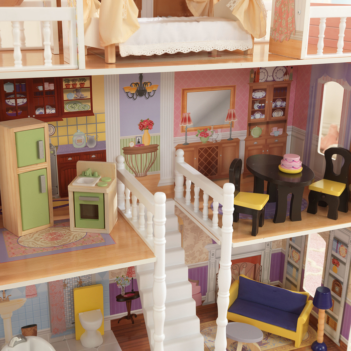 Домик кукольный деревянный KidKraft «Вилла Саванна», четырёхэтажный, с мебелью - фото 1890719169