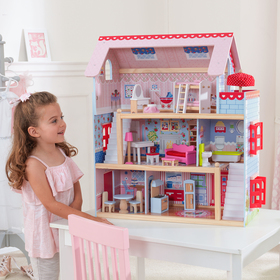 Кукольный домик «Открытый коттедж», с мебелью 19 элементов