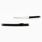 Макет оружия «Сувенирная катана на подставке», чёрные ножны под змеиную кожу, 70 см, клинок 31 см - Фото 3