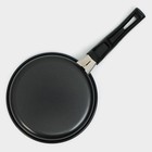 Сковорода Доляна Promo, d=14 см, бакелитовая ручка, антипригарное покрытие, углеродистая сталь, чёрная - Фото 3