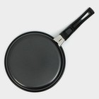 Сковорода Доляна Promo, d=16 см, пластиковая ручка, антипригарное покрытие, углеродистая сталь, чёрная - Фото 3
