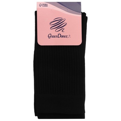 Гетры для гимнастики и танцев Grace Dance №4, длина 50 см, чёрные