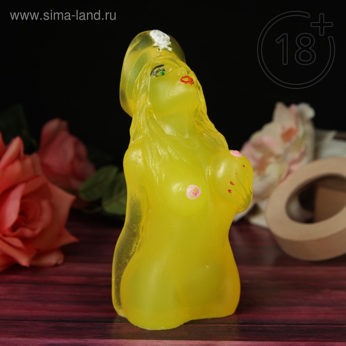 Фигурное мыло "Элизабет" жёлтый, аромат Дыни, 16 см 280 г - Фото 1
