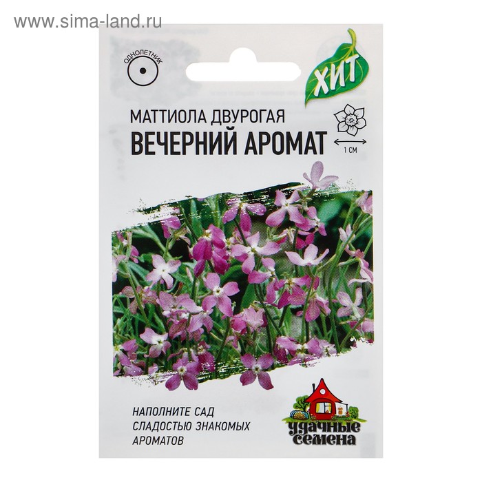 Семена цветов Маттиола двурогая "Вечерний аромат", ц/п, смесь, О, 0,3 г - Фото 1