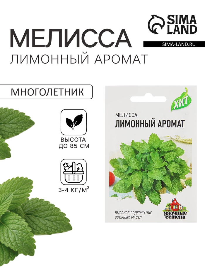 Семена Мелисса лекарственная «Лимонный аромат», 0.1 г, «Удачные семена» - Фото 1