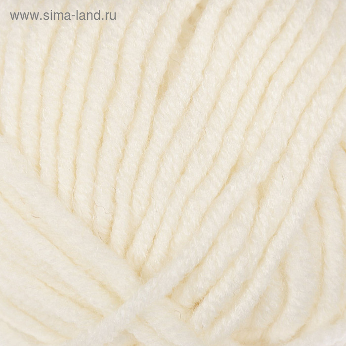 Пряжа "Superlana Maxi" 75% акрил, 25% шерсть 100м/100гр (62 молочный) - Фото 1