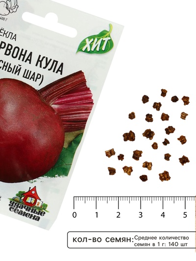 Семена Свекла "Красный шар" Червона Кула, ц/п, 2 г  серия ХИТ х3