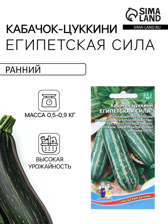 Семена Кабачок «Египетская Сила», 10 шт., «Уральский Дачник» - Фото 1
