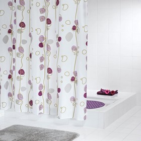 Штора для ванной комнаты Soaring, цвет фиолетовый 180х200 см